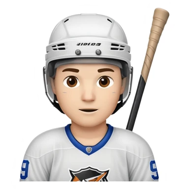 hockey player with iced codeee  sticker