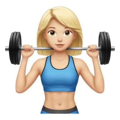 starkes, blondes Mädchen, das stolz im Fitnessstudio steht, sportliche Pose sticker