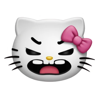 Hello kitty angry  sticker