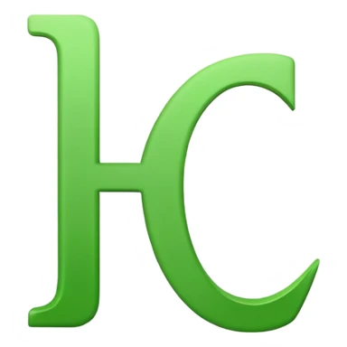 White letter f with green background sticker