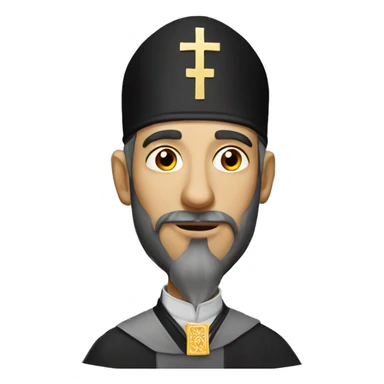 an Orthodox priest near the temple sticker