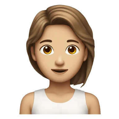 Brown haird asian girl with brown hair white guy sticker