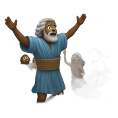 moses parting the sea in the bible sticker
