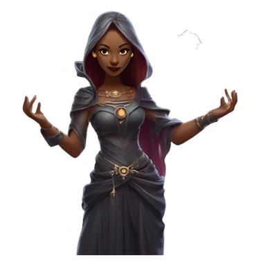 "Technomancy is the use of magic or mystical powers to control and manipulate technology” + "It's kind of like cyberpunk magic or how in some games, characters hack into systems using magic." 🖥️⚡🧙‍♂️ Make a ancient vampire technomancy goddess sticker