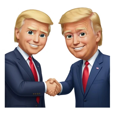 Trump sucking up to Biden sticker