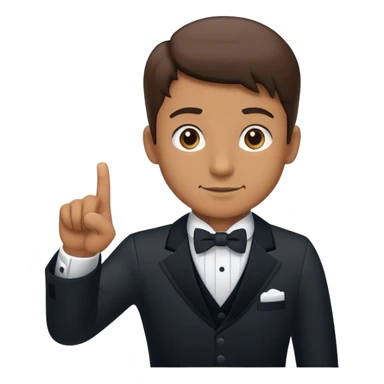 Butler, Front Pose, no body only face, pointing to the right sticker