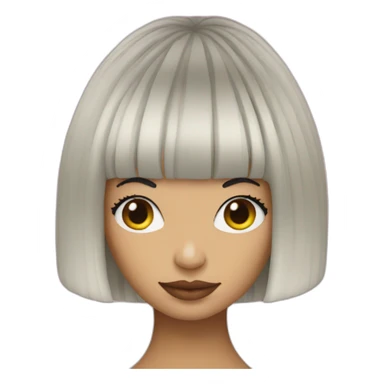 Sia with two-tone wig   sticker