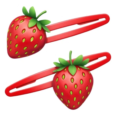 Strawberry hairclips sticker