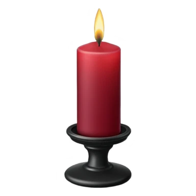 Dark-maroom-Red candle on a black stand sticker