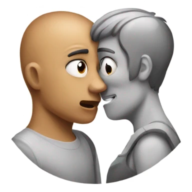 nervous kiss sticker