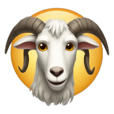 evil goat man sticker