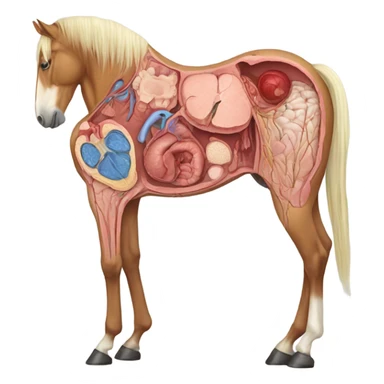 Cross section of a horse  sticker