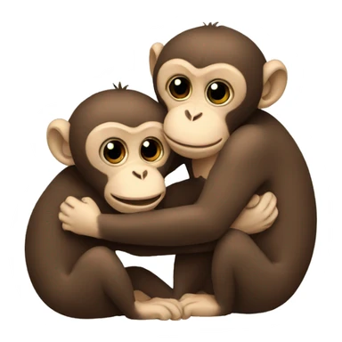 monkeys-hug-each-other sticker