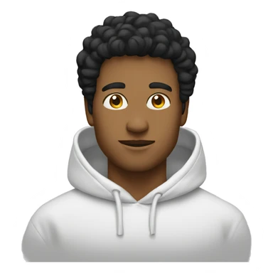 white pullover hoodie mock sticker