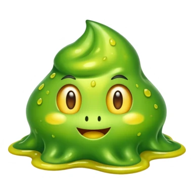 a slimy yellow-green sticker