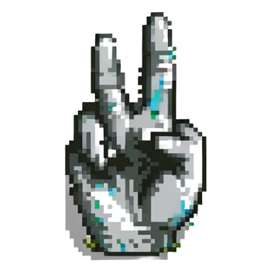 hand making the 'rock on' gesture, heavy metal fan style sticker