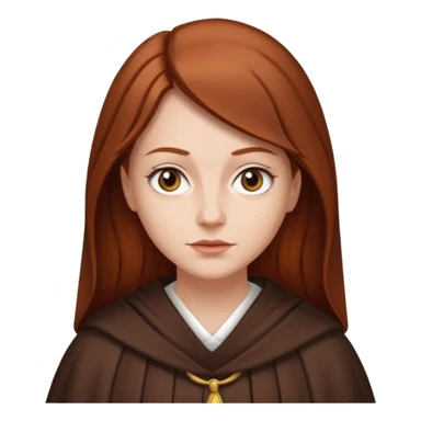 A white woman with brown/auburn hair robed like she's a Traitor in the tv show The Traitors sticker