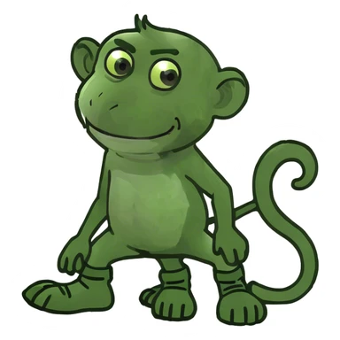 Monkey with boots  sticker