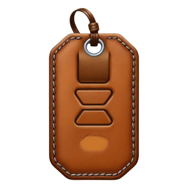 leather tag with stitching lines sticker