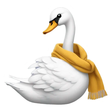 swan with scarf sticker