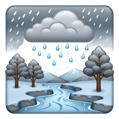 sleeting weather landskape sticker