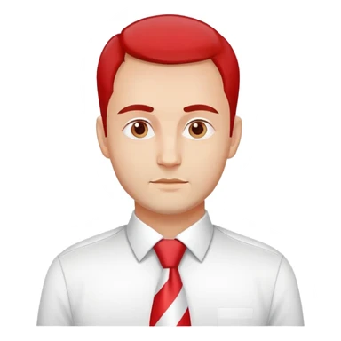 man tie with polish flag sticker