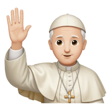 Pope blessing crowd with raised hand sticker