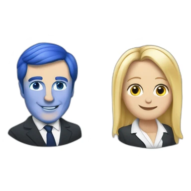 Macron et zemour avec Le Pen sticker
