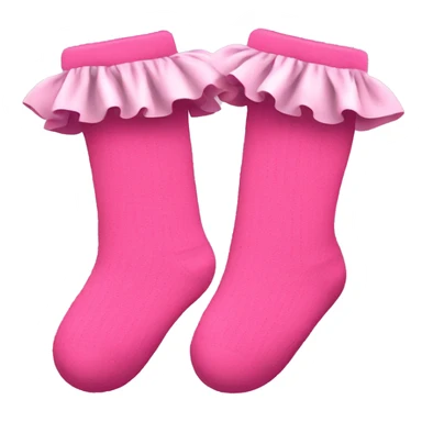 Pink socks with frills  sticker