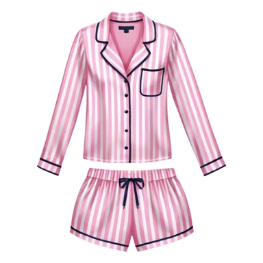 Striped pink and white silk Victoria’s Secret pajama set sticker