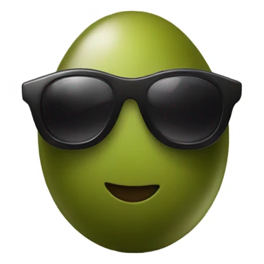 An olive wearing sunglasses at the beach sticker