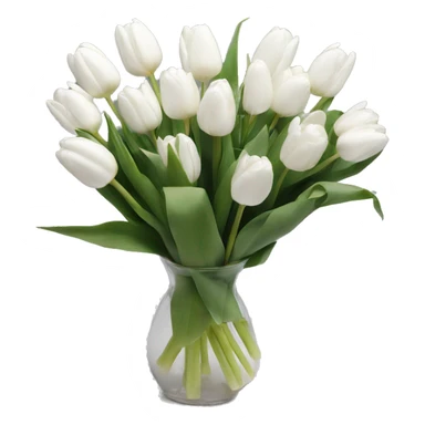 Cute aesthetic bouquet white tulips sticker