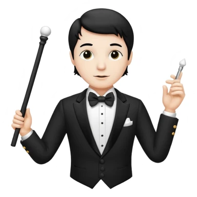 Orchestra conductor white baton sticker