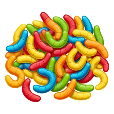 Trolli gummy worms candy sticker