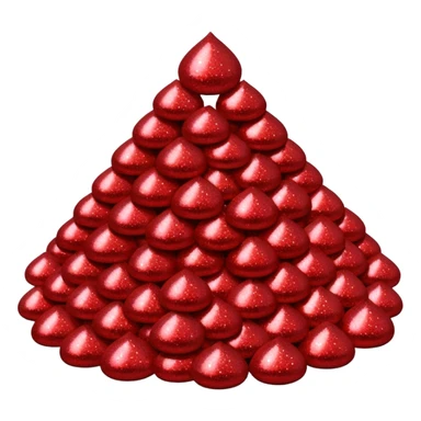 red glitter sweet sticker