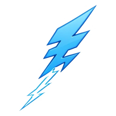 blue thunder ⚡️ like this but make it blue sticker