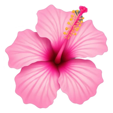 Pink hibiscus flower sticker