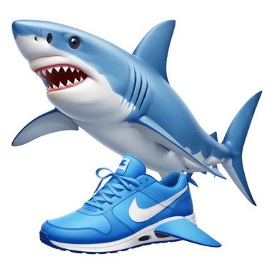  shark wearing blue nikes sticker