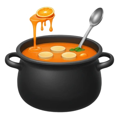 Tanga in a pot with soup sticker