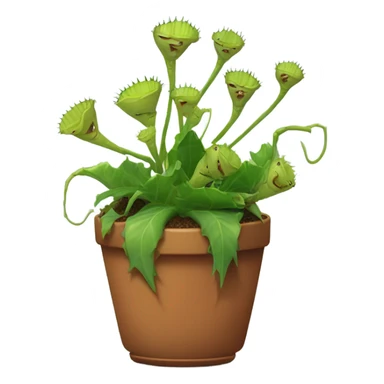 small venus fly traps in a pot sticker