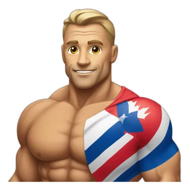 czech bodybuilder with a flag sticker