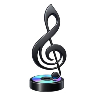 music note with a music disc sticker