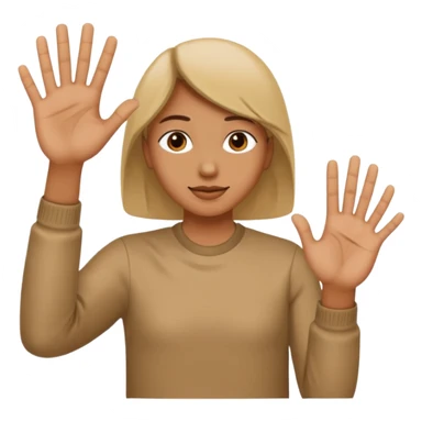 A person doing the 67 hand movement with a six on the Left hand and the seven on the right hand sticker