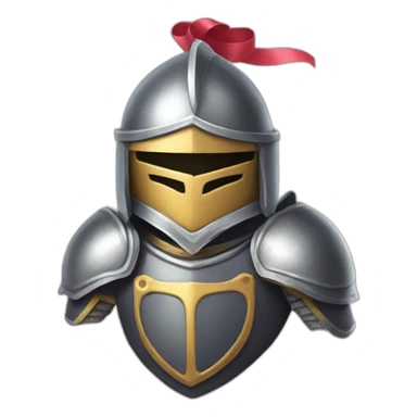 Knight lore with a ribbon in the head sticker