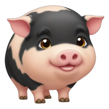 Fatty round kunekune pig sticker