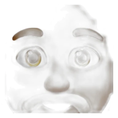 scrunched up nose sticker