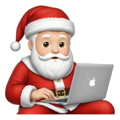 santa god with laptop sticker