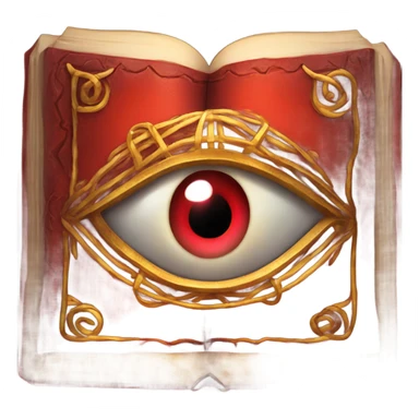 red magical book eye inside sticker