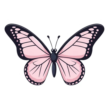 light pink butterfly, simple and cute sticker