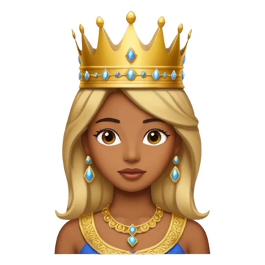 Chica piel morena con corona 👸🏽 sticker